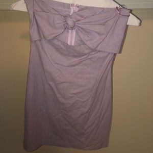 Light purple strapless dress